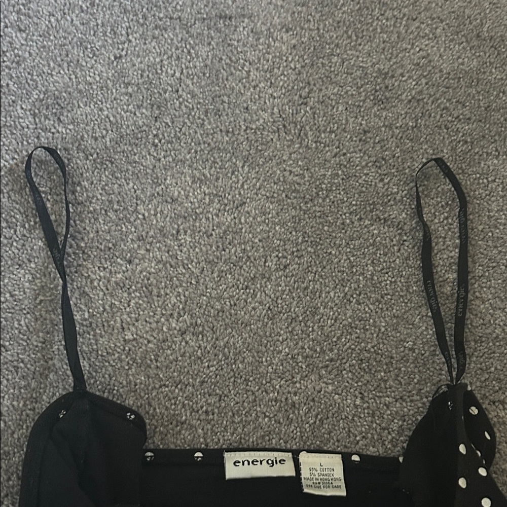 Polka Dot V Neck Halter Neck Top - Picture 6 of 7